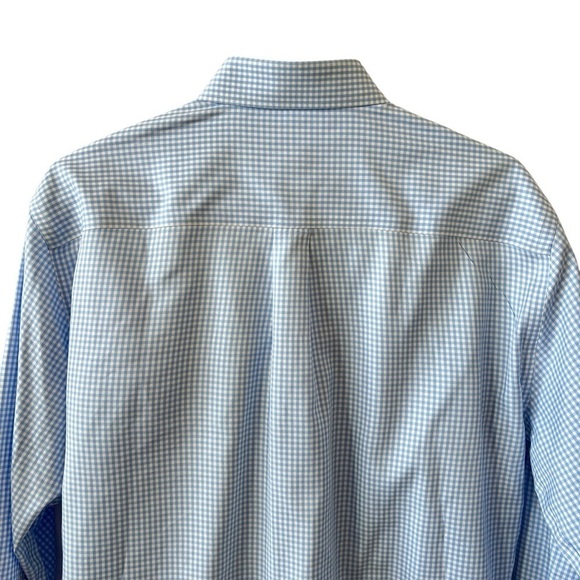 PETER MILLAR SHIRT MEN M BUTTON UP CHECK NANOLUXE EASY CARE COTTON PREPPY OFFICE - Picture 5 of 12